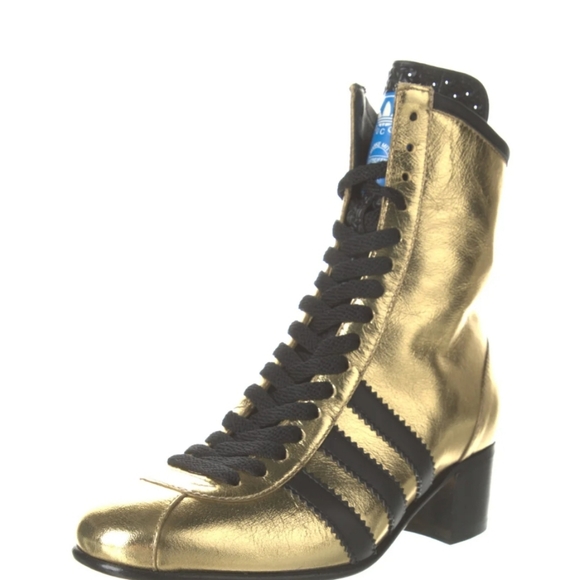 Gucci   Gold and Black Combat Boots 40 - Picture 2 of 8